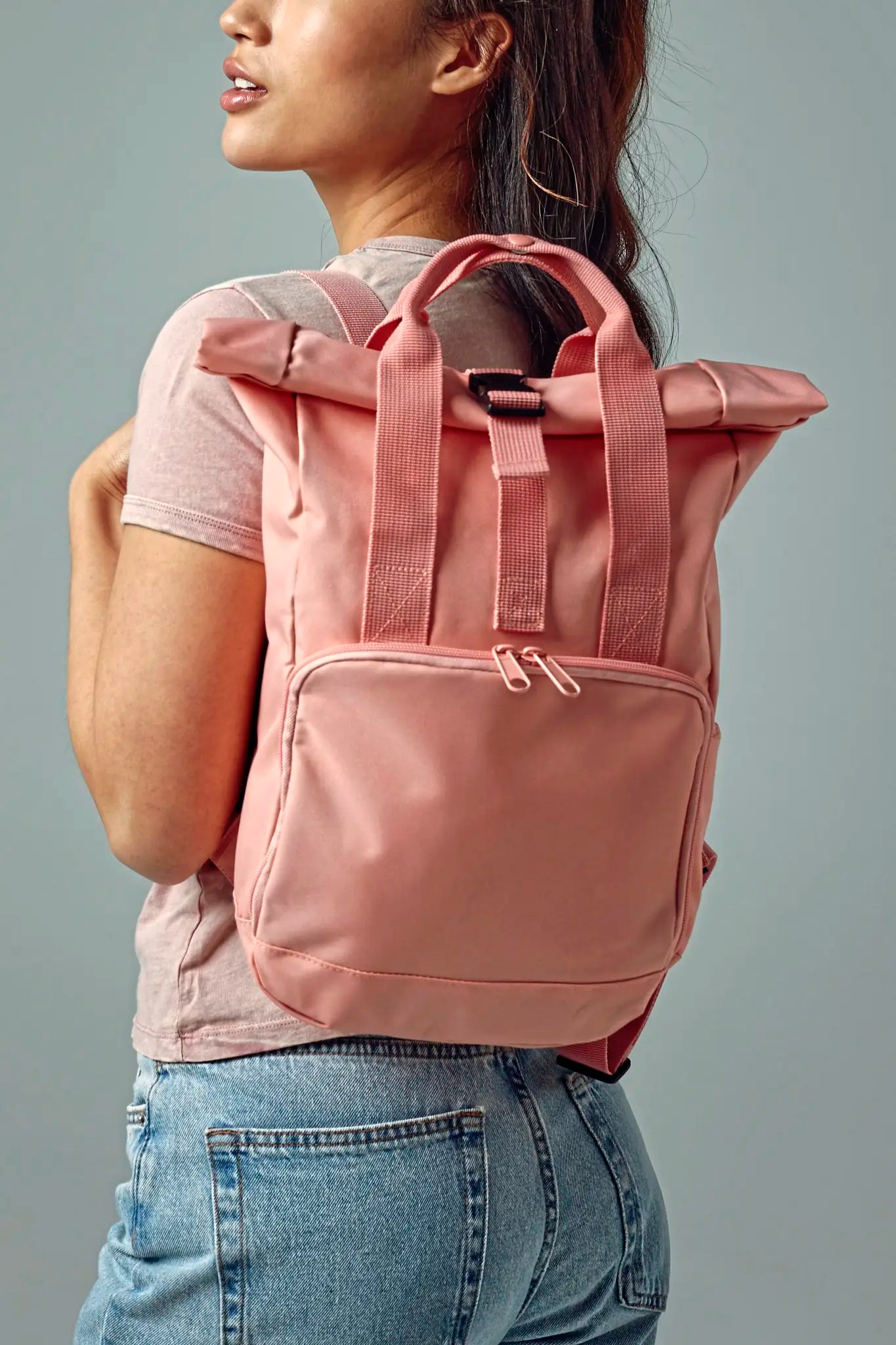 all-groups Recycled Mini Twin Handle Roll Top Backpack