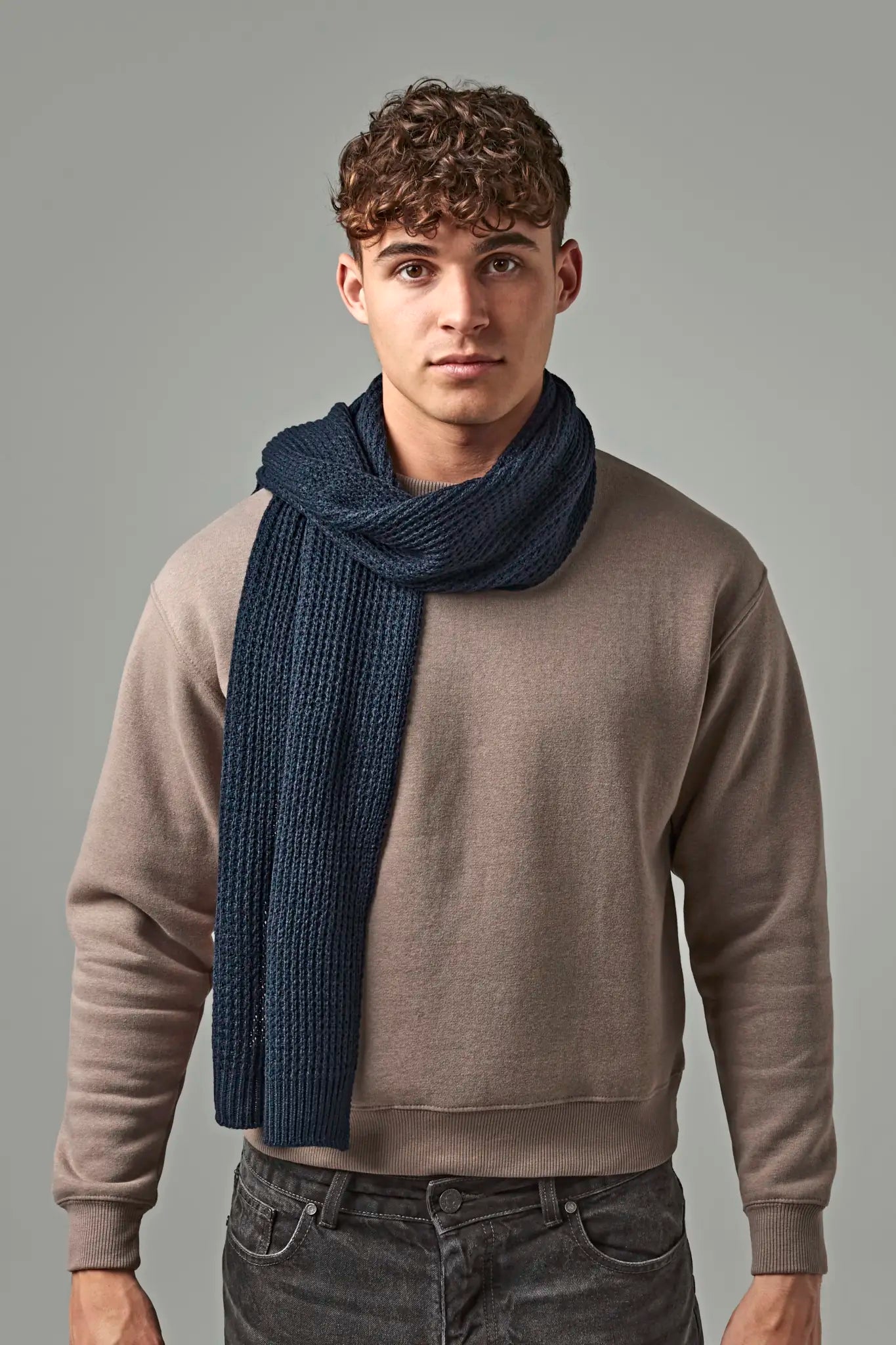 all-groups Classic Waffle Knit Scarf