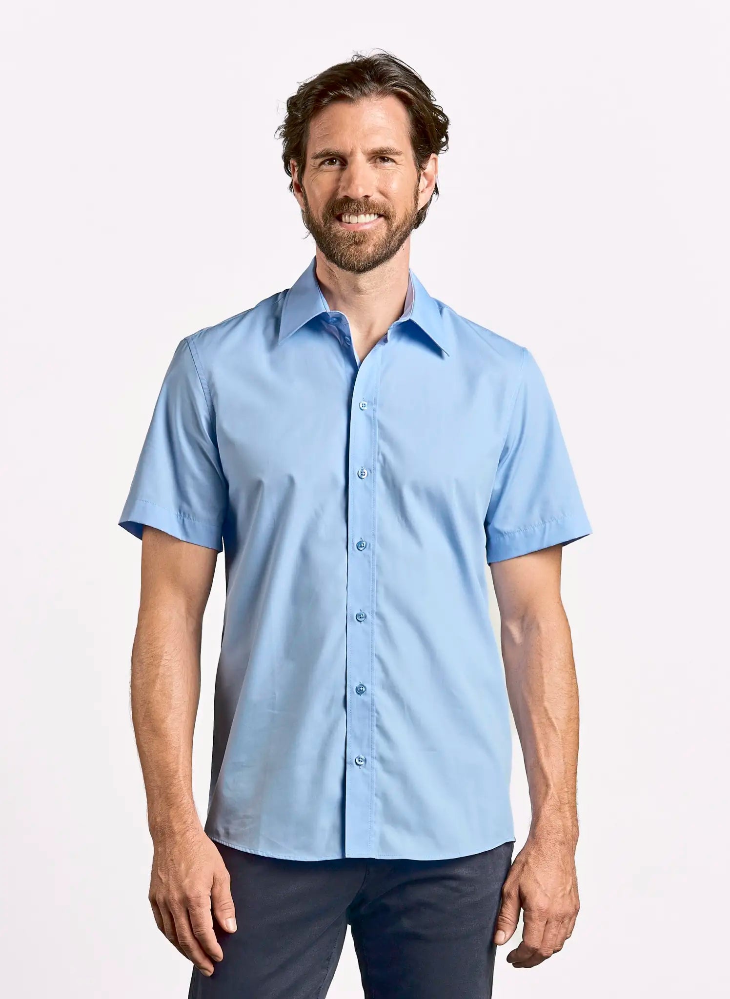 all-groups Men's Poplin Shirt Short Sleeve
