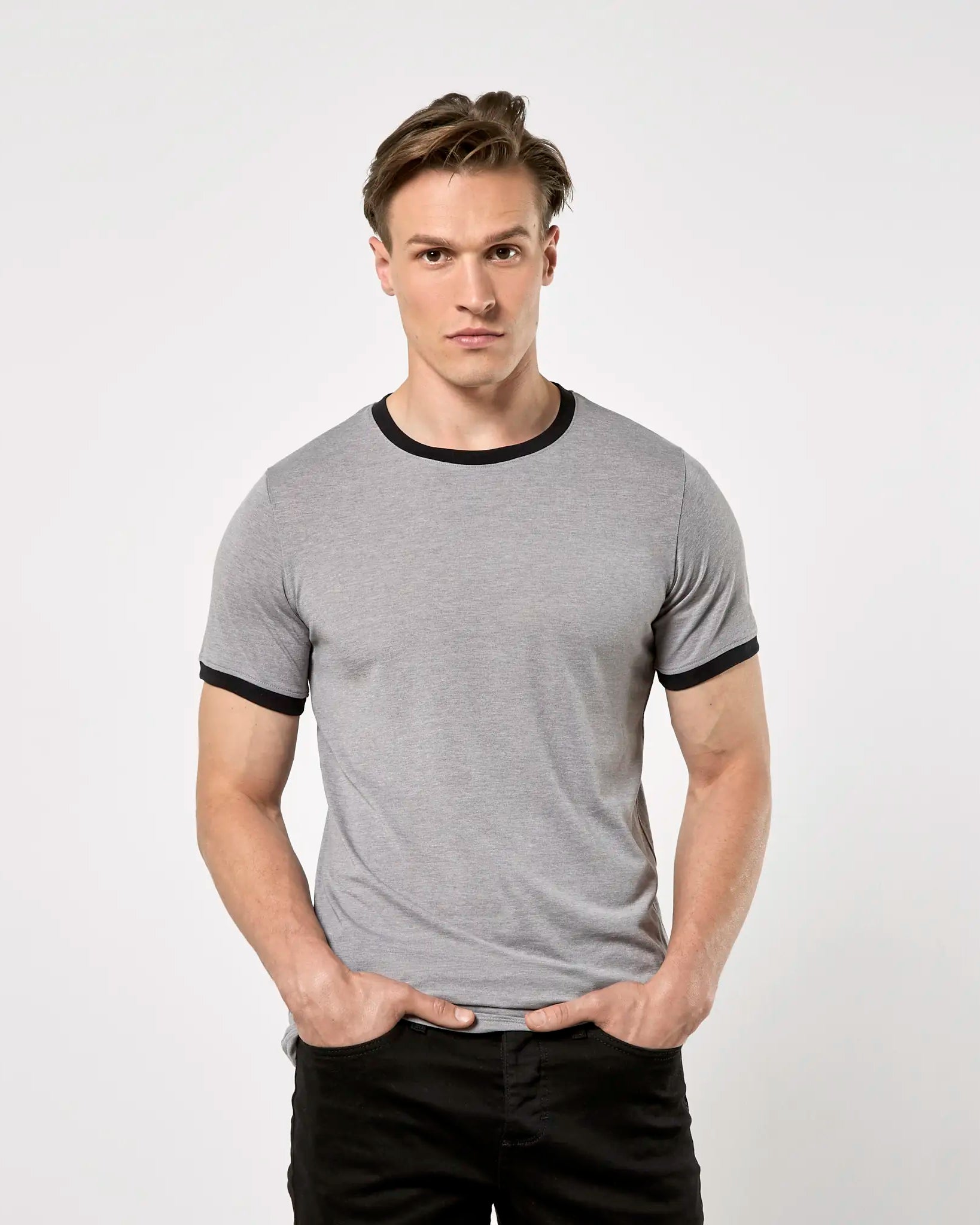 all-groups Men's Fashion Fit Ringer T-Shirt