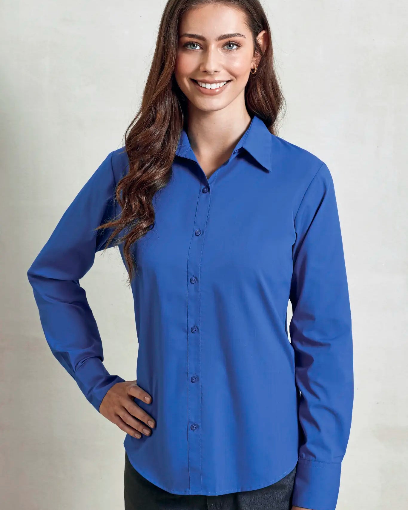 all-groups Women's Poplin Long Sleeve Blouse