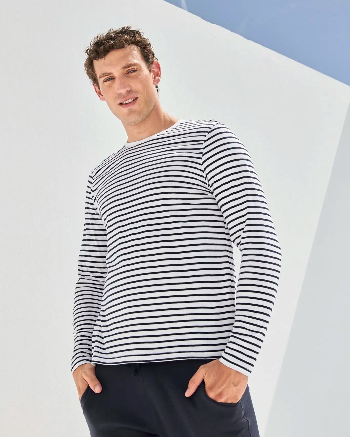 all-groups Unisex Long Sleeved Striped T