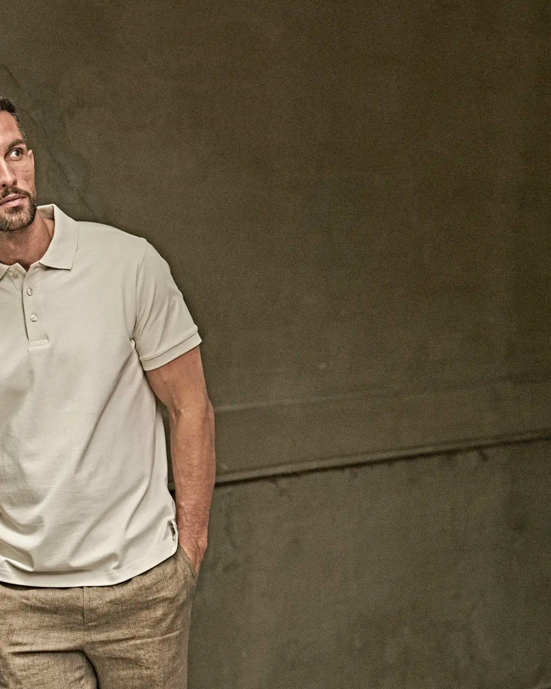 all-groups Men's Luxury Stretch Polo