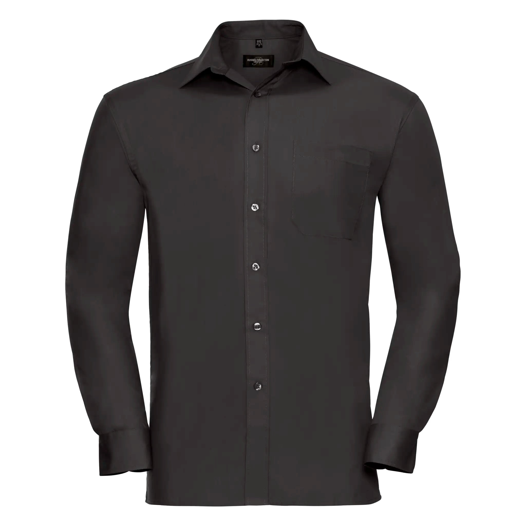 all-groups Men's Long Sleeve Classic Pure Cotton Poplin Shirt