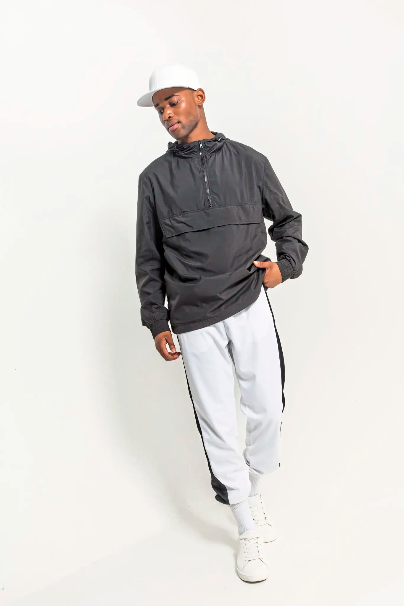 all-groups Men's Basic Pull Over Jacket