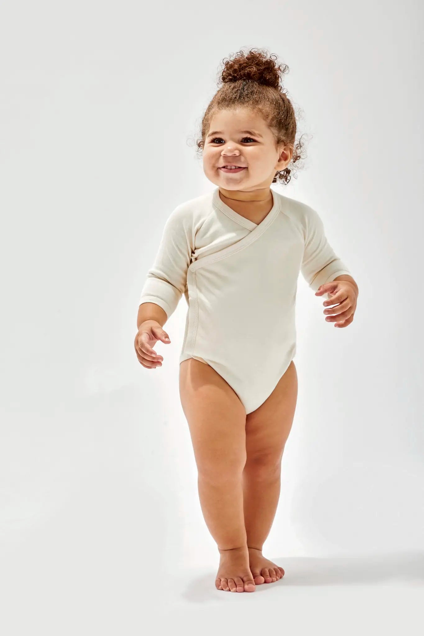 all-groups Kids' Baby Long Sleeve Kimono Bodysuit