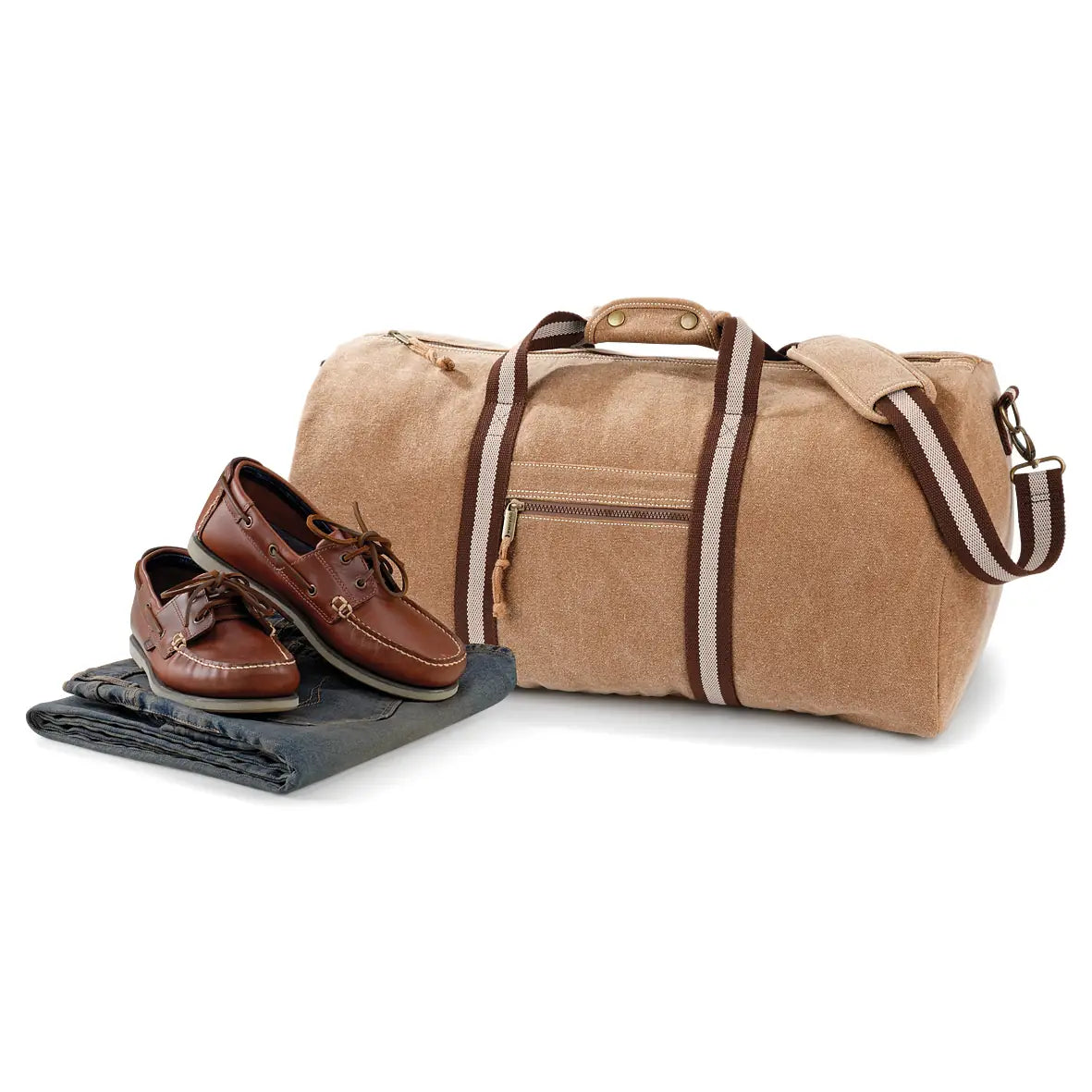 Vintage Canvas Holdall-model-photo