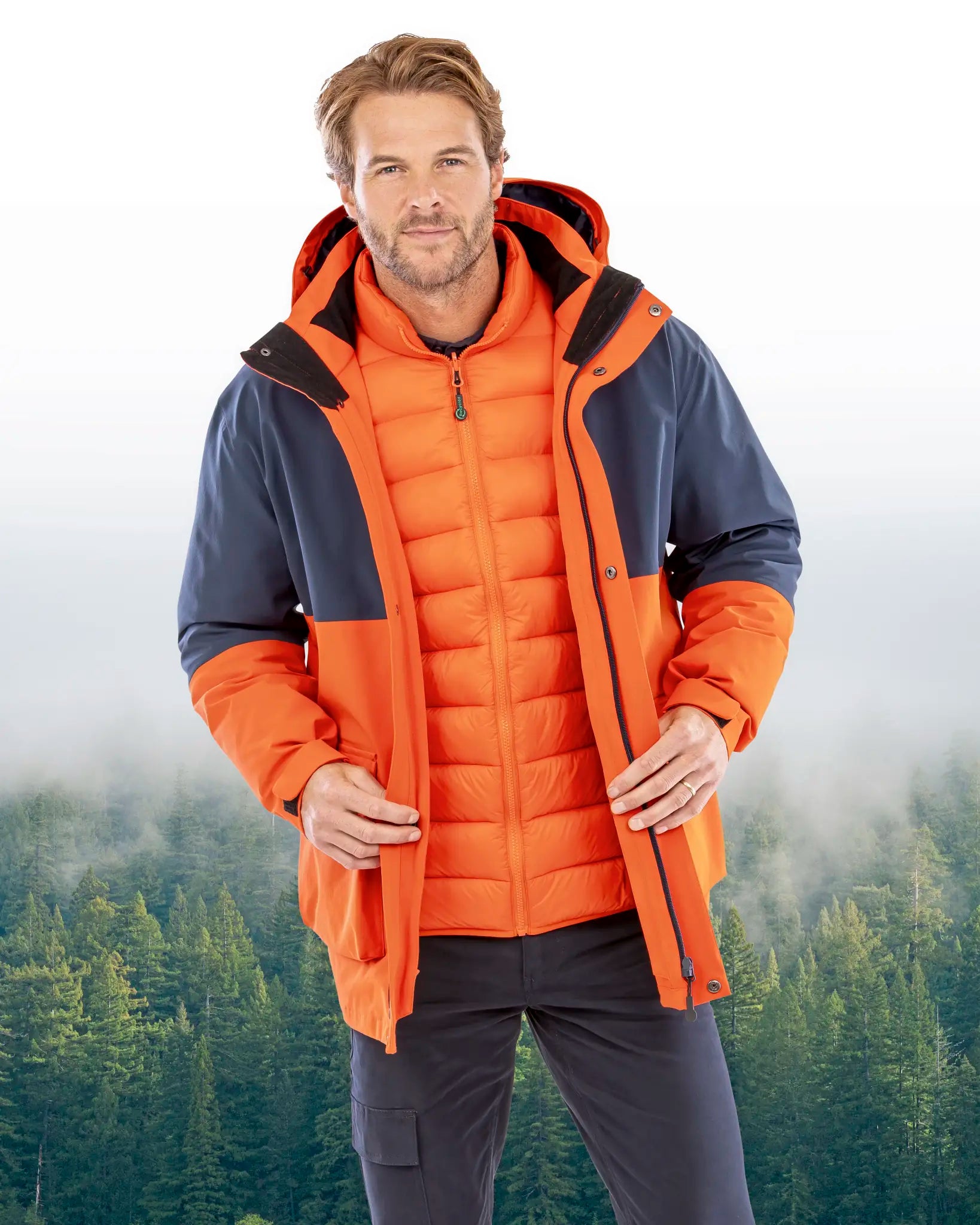 all-groups Men's Recycled 3 In 1 Padded Ripstop Jacket